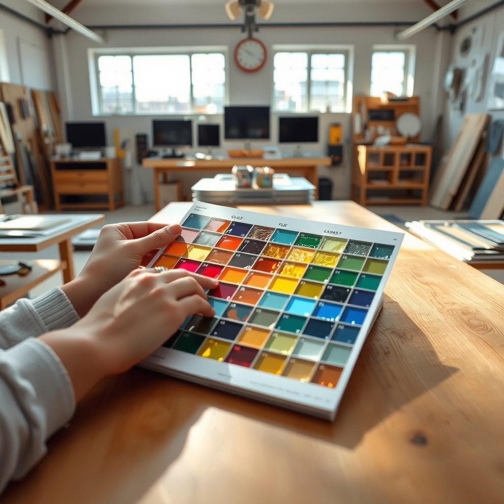 Color chart for stained glass